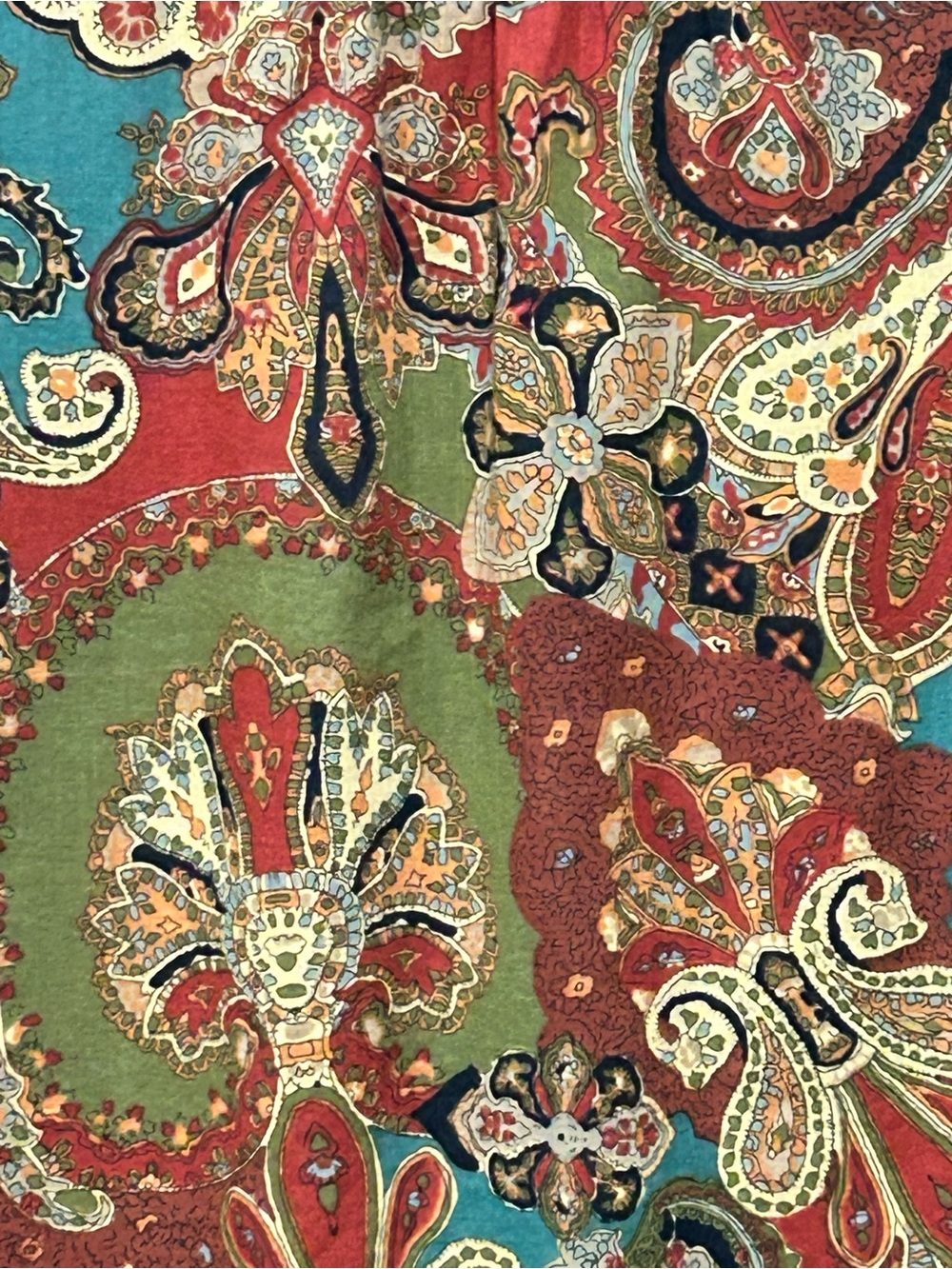 Lauren Ralph Lauren Boho Dark Academia Paisley 70’s Retro Maximalist Shirt M - Picture 9 of 14